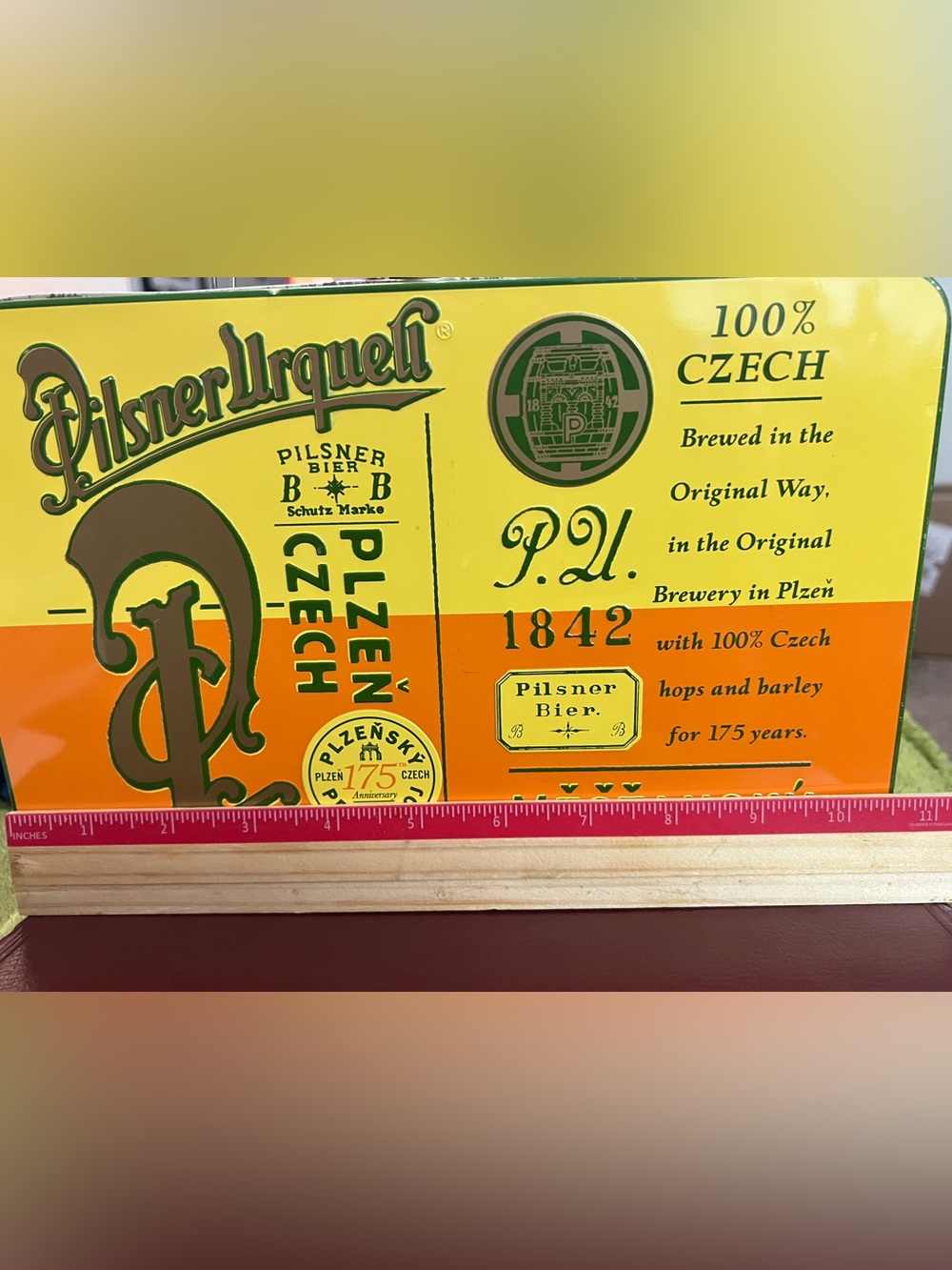 Yellow & Orange Decorative Tin Sign